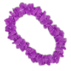 Blinkee Hawaiian Flower Lei Necklace Purple