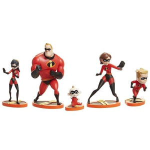 The Incredibles 2, 5 Piece Family Figure Set Comes With (Mr./Mrs. Incredible, Violet, Dash, Jack Jack)