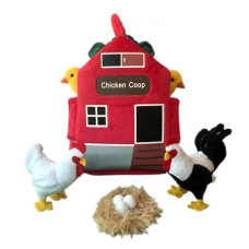 Adore 12" Chicken Coop Farm House Stuffed Animal Plush Playset