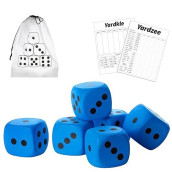 Foam Dice 4 Inches Yard Outdoor games Set of 6 with Two game Play with carry Bag