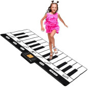 Play22 Floor Piano Mat For Toddlers 71" - 24 Keys Piano Play Mat - Keyboard Playmat Has Record, Playback, Demo, Play, Adjustable Vol. - Best Piano Gift For Boys & Girls