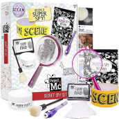 Project Mc2 Pretend Play Super Spy gear STEM Science Kit, Become a Human Lie Detector with Detective Finger Print Identification Set, crime Scene Tape, Magnifying glass, Spy Notebook & More Stuff