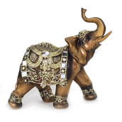 We Pay Your Sales Tax Feng Shui Brass Color Elephant Statues Wealth Lucky Figurine Home Decor Gift Idea (3)