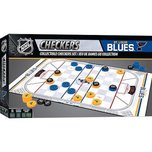 MasterPieces Officially licensed NHL St. Louis Blues Checkers Board Game for Families and Kids ages 6 and Up