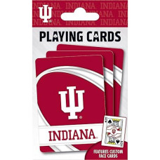 Masterpieces Family Games - Ncaa Indiana Hoosiers Playing Cards - Officially Licensed Playing Card Deck For Adults, Kids, And Family