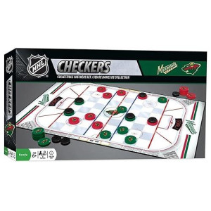 MasterPieces Family Game - NHL Minnesota Wild Checkers - Officially Licensed Board Game for Kids & Adults