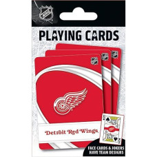 Masterpieces Family Games - Nhl Detroit Red Wings Playing Cards - Officially Licensed Playing Card Deck For Adults, Kids, And Family
