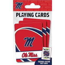 Masterpieces Family Games - Ncaa Ole Miss Rebels Playing Cards - Officially Licensed Playing Card Deck For Adults, Kids, And Family