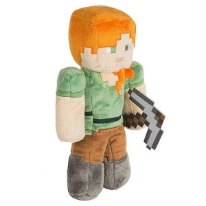 Jinx Minecraft Alex Plush Stuffed Toy, Multi-Colored, 12" Tall