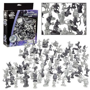 98-Piece 1/32 Scale Monster Fantasy Creature Mini Figure Playset - For Dungeons & Dragons And Rpg Games