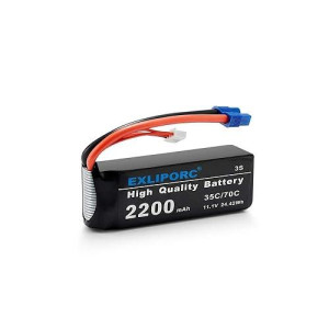 Exliporc Lipo Battery Pack 35C 2200Mah 3S 11.1V For Rc Car Boat Truck Heli Airplane With Ec3 Connector