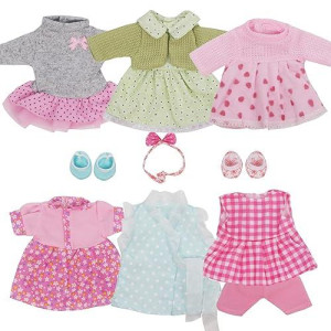 Jing Show Bussiness Baby Doll Clothes ,6 Sets Girl Doll Clothes Dress For 10-12 Inch Doll, Doll Outfits Accessories For Baby Doll Girl