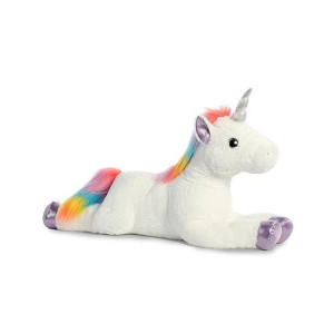 Aurora� Adorable Super Flopsie� Rainbow Unicorn� Stuffed Animal - Playful Ease - Timeless Companions - Multicolor 27 Inches