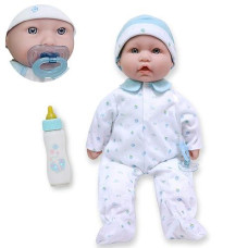 Jc Toys, La Baby 16-Inch Blue Washable Soft Body Boy Baby Doll With Accessories - For Children 12 Months And Older, Designed By Berenguer