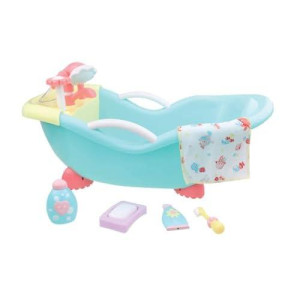 Jc Toys - For Keeps Playtime! | Baby Doll Real Working Bath Set | Fits Dolls Up To 16" | Shower And Faucet Really Work | Play Accessories | Ages 2+, Pink