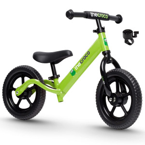 The Original croco Ultra Lightweight and Sturdy Balance Bike2 Models for 2, 3, 4 and 5 Year Old Kids Unbeatable Features Toddler Training Bike, No Pedal (green2, Ultralight 12 Inch)