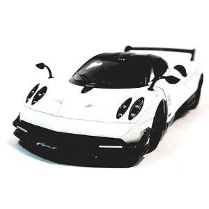 Kinsmart 2016 Pagani Huayra White 5" 1:38 Scale Die Cast Metal Model Toy Car W/Pullback Action