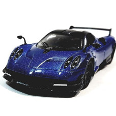 Kinsmart 2016 Pagani Huayra Bc Blue 5" 1:38 Scale Die Cast Metal Model Toy Car W/Pullback Action
