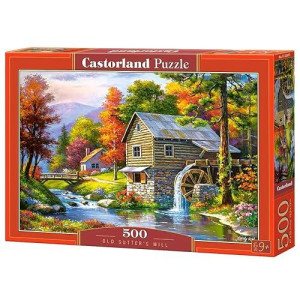 Castorland 500 Piece Jigsaw Puzzle, Old Sutters Mill, Charming Nook, Pond, Countryside, Adult Puzzles, Castorland B-52691