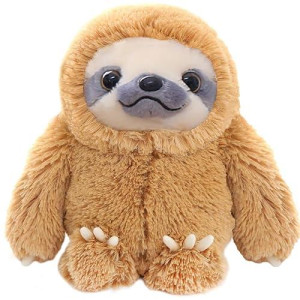 Winsterch Cute Sloth Stuffed Animal Toy,Small Plush Sloth Tedy Bear Stuffed Animal Toys For Kids Birthday Gift Baby Doll (15.7 Inches, Brown)