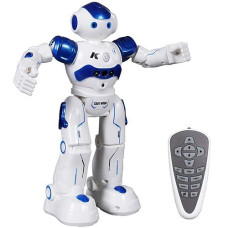 Sgile Rc Robot Toy, Programmable Intelligent Walk Sing Dance Robot For Kids Gift Present, Blue