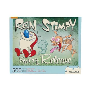 Aquarius Ren & Stimpy Puzzle (500 Piece Jigsaw Puzzle) - Glare Free - Precision Fit - Officially Licensed Ren & Stimpy Merchandise & Collectibles - 14X19 Inches