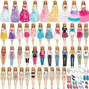 Sotogo 106 Pieces Doll Clothes And Accessories For 11.5 Inch Girl Doll Include 15 Sets Doll Outfits Fashion Doll Dresses Party Doll Gowns, 90 Pieces Doll Accessories And Storage Bag
