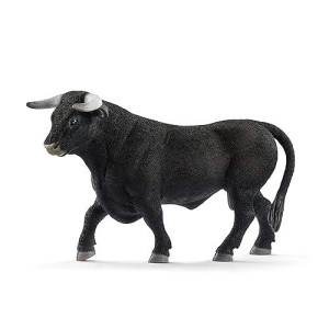 Schleich Farm World, Animal Toys For Boys And Girls 3 And Above, Black Bull Cow Toy Figurine, Ages 3+, Multicolor, 3.5 Inch