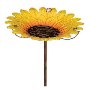 Regal Art & Gift Sunflower Birdbath Feeder With Stake 12 X 12 X 25 Inch