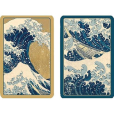 Caspari The Great Wave Large Type Playing Cards, 2 Decks Included