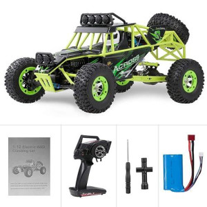 Gizmovine Wltoys Rc Cars 12428 Hobby Level High Speed Fast Race Cars Monster Truck 35Mph Four-Wheel Drive Rock Crawler Electric Remote Control Off-Road Vehicle