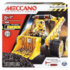 Erector By Meccano Bulldozer Model Vehicle Building Kit, Stem Education Toy For Ages 8 & Up