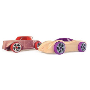 Automoblox Mini HR5 Scorch and SC1 Chaos 2-Pack , Red and Purple , 4.5" x 1.75"