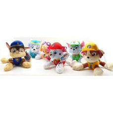 Paw Patrol 6" Plush Toy Set Of 6 Characters Marshall Skye Everest Rocky Rubble Chase