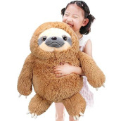 Winsterch Large Fluffy Sloth Stuffed Animal,Plush Stuffed Animals,Big Stuffed Plush Sloth Toy,Birthday Christmas For Kids Boys Girls,Cute Sloth Plushies Toy