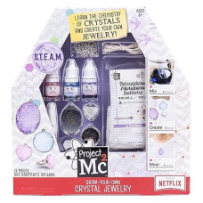Project Mc2 Grow Your Own Crystal Jewelry Stem Science Kit, At-Home Stem Kits For Kids Age 12 And Up, Crystal Experiments, Diy Crystal Jewelry