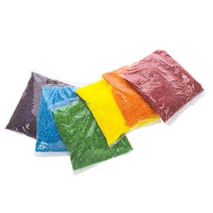 Roylco Colored Rice, 6 Bright Colors, 6 1Lb Bags, Sensory Learning, Color Perception, Non-Toxic, Ages 4+, Made In The Usa, Bright Colors, Easy & Fun