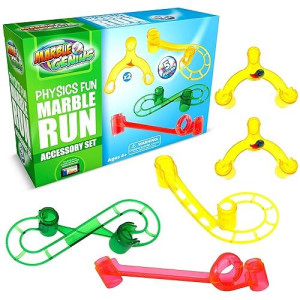 Marble Genius Physics Fun Marble Run Accessory Add-On Set (5 Pieces) - Get Ready To Engage In Endless Hours Of Fun And Learning - Watch Your Marbles Race Through This Unique And Innovative Add-On