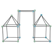 Construction Fort Building Toy Set For Kids With 60 Pieces - Build And Play Kit For Indoor And Outdoor Use - For Boys And Girls By Hey! Play! , Green