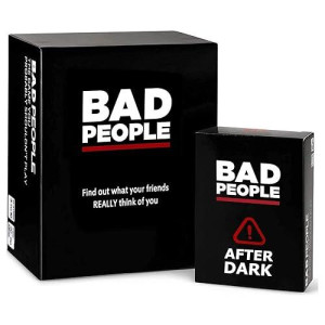 Bad People Party Game + After Dark Expansion Set - Hilarious Adult Card Game For Fun Parties And Board Games Night With Your Group - Find Out What Your Friends Really Think Of You
