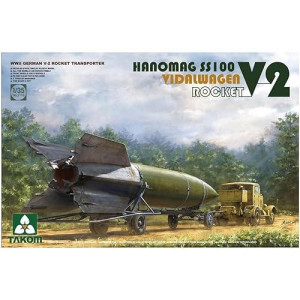 Takom Tak02110 1:35 Ww2 German V-2 Rocket Transporter Hanomag Ss100 Vidalwagen V2 Rocket [Model Building Kit]