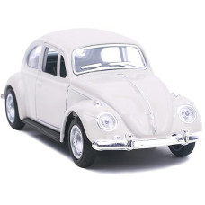 Berry President 1967 Classic Beetle Bug Vintage 1/32 Scale Diecast Metal Pull Back Car Model Toy For Gift/Kids (Beige)