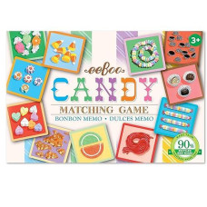 Eeboo: Candy Memory And Matching Little Game, Sharpens Recognition, Concentration And Memory Skills, For Ages 3 And Up, Provides Interaction Between Child And Parent