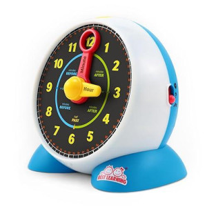 Best Learning Learning Clock - Educational Talking Learn To Tell Time Teaching Light-Up Toy With Quiz And Music Sleep Mode - Toddlers & Kids Ages 3, 4, 5, 6 Years Old Boy And Girl Gift Present