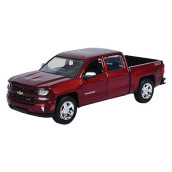 Motor Max 2017 Chevy Silverado 1500 Lt Z71 Crew Cab Pick-Up Truck, Candy Red 79348/16D - 1/24 Scale Diecast Model Toy Car But No Box