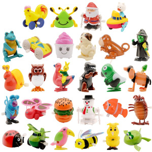 Nunkitoy Wind Up Toy,28 Pack Assorted Clockwork Toy Set, Wind Up Animal Party Favors Toy Great Gift For Boys Girls Kids Toddlers(Contents And Color May Vary)