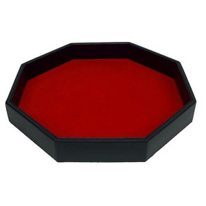 Rnk Gaming 11.5 Inch Dice Tray Pu Leather And Red Velvet