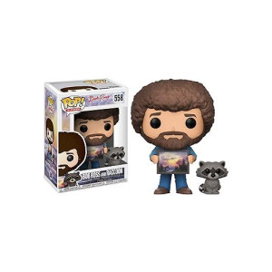 Funko Pop! Tv: Bob Ross - Bob Ross With Raccoon (Styles May Vary) Collectible Figure