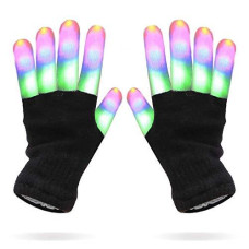 Blinkee Multicolor Stripes Leds Black Gloves By