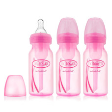 Dr Browns Options Baby Bottles, Pink, 3 count